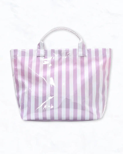 Waterproof Glossy Stripe Tote Bags