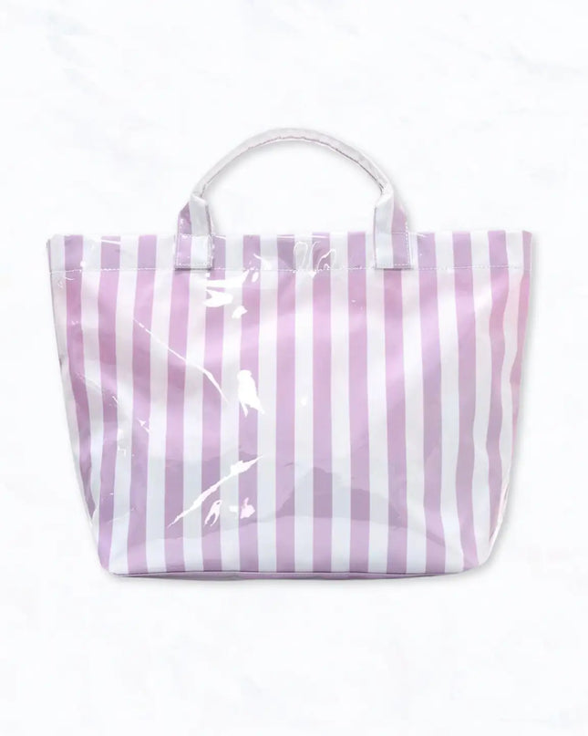 Waterproof Glossy Stripe Tote Bags