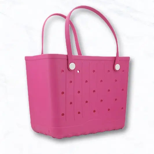 Large Eva Beach Tote Bag with Lines