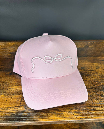 Pink on Pink Bow - Baseball Cap