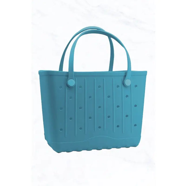 Large Eva Beach Tote Bag with Lines