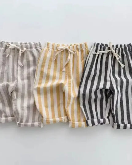 Striped Unisex Linen Pants