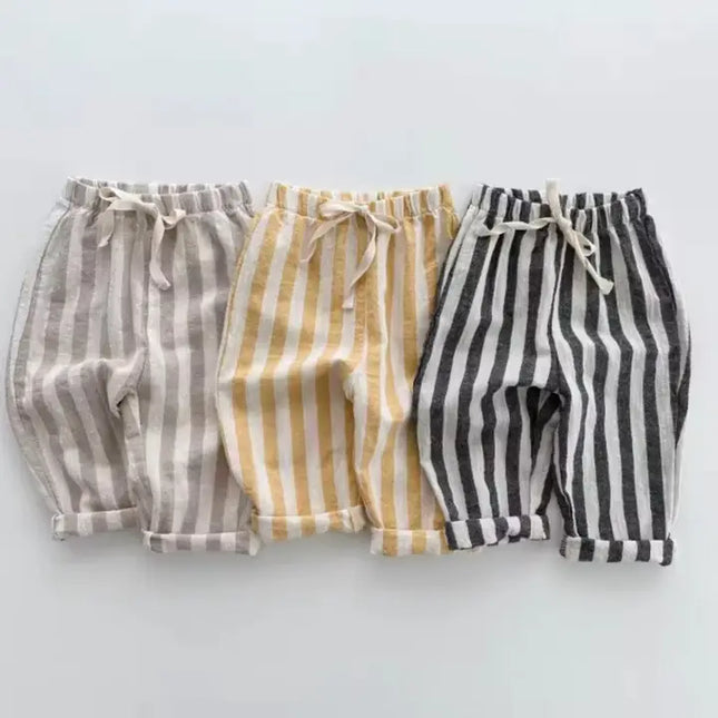 Striped Unisex Linen Pants