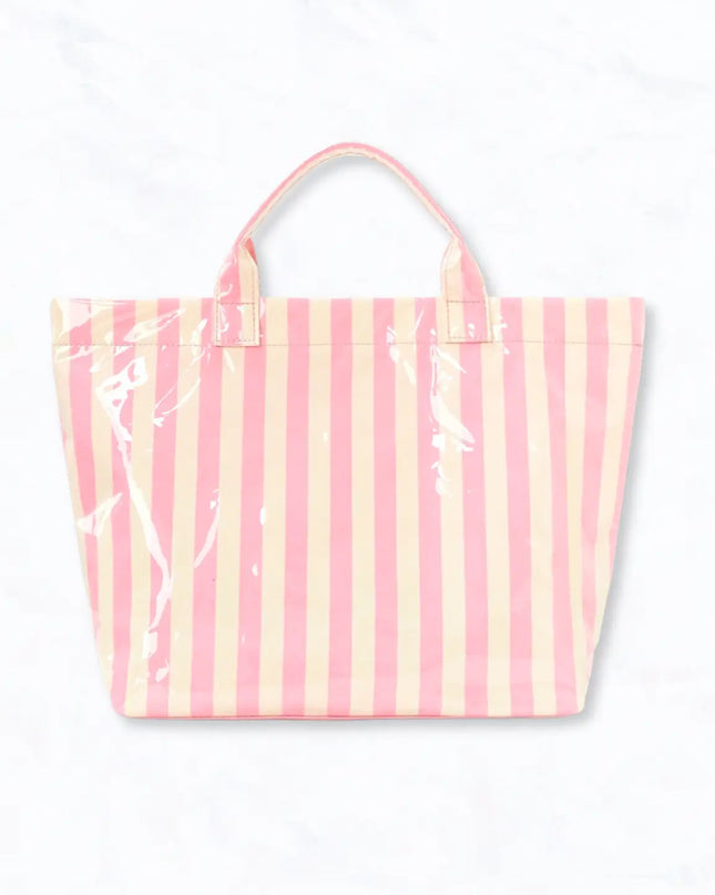 Waterproof Glossy Stripe Tote Bags